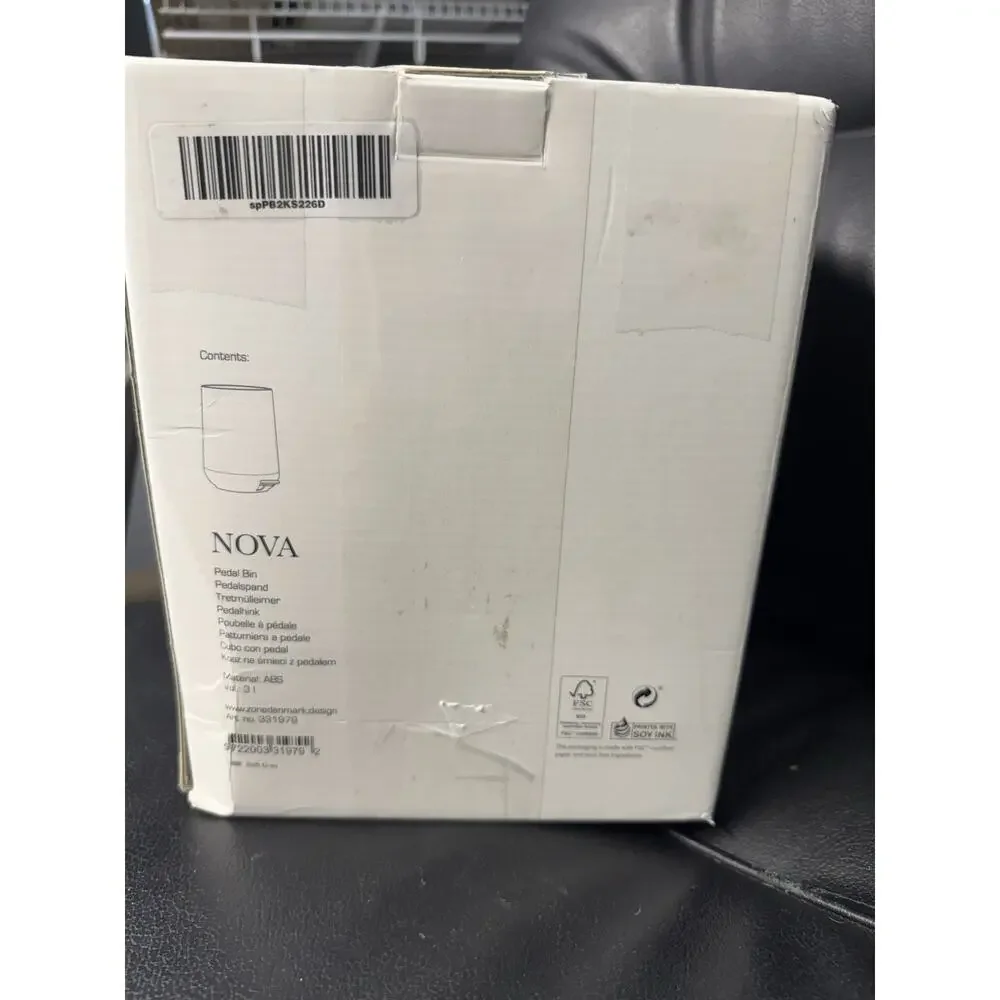 GRAY Zone Modern Elegance Nova Bathroom Cosmetic Pedal Bin Waste Sleek Design